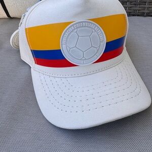 Colombian Soccer Cap with Flag Stripes, Baseball Cap